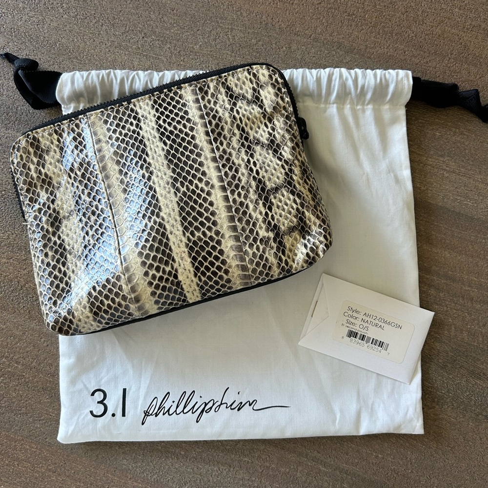 3.1 Phillip Lim Snake Print Cosmetic Bag